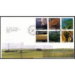 Gran Bretaña 2616/21 2005 SPD FDC Paisajes del Sudoeste de Inglaterra Sobre primer día