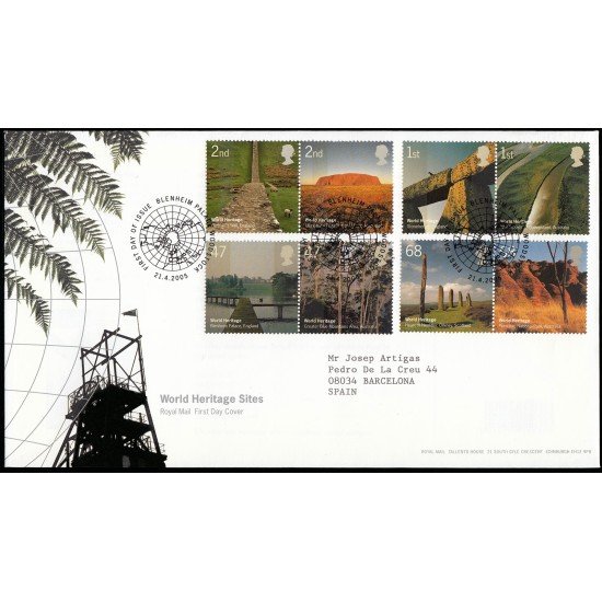 Gran Bretaña 2646/53 2005 SPD FDC Patrimonio Mundial Sitios de Gran Bretaña y Australia Sobre primer día Gran Bretaña 2646/53 2005 SPD FDC Patrimonio Mundial Sitios de Gran Bretaña y Australia Sobre primer día