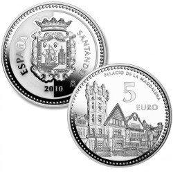 España Spain 2010 5 euros  Capitales de provincia Santander Plata Ag