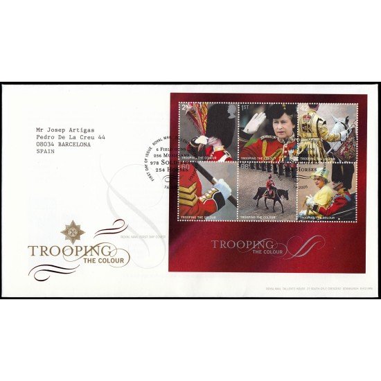 Gran Bretaña HB 31 2005 SPD FDC Ceremonia de Saludo a la Corona Sobre primer día Gran Bretaña HB 31 2005 SPD FDC Ceremonia de Saludo a la Corona Sobre primer día