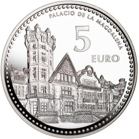 España Spain 2010 5 euros  Capitales de provincia Santander Plata Ag