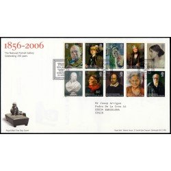Gran Bretaña 2774/83 2006 SPD FDC Pintura 150 Años National Portrait Gallery Sobre primer día Gran Bretaña 2774/83 2006 SPD FDC Pintura 150 Años National Portrait Gallery Sobre primer día