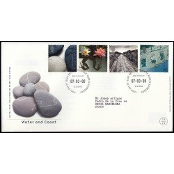 Gran Bretaña 2158/61 2000 SPD FDC Milenio Agua y Costa Sobre primer día Gran Bretaña 2158/61 2000 SPD FDC Milenio Agua y Costa Sobre primer día