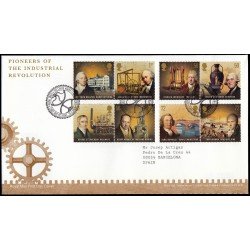 Gran Bretaña 3115/22 2009 SPD FDC Pioneros de la Revolución Industrial Sobre primer día Gran Bretaña 3115/22 2009 SPD FDC Pioneros de la Revolución Industrial Sobre primer día