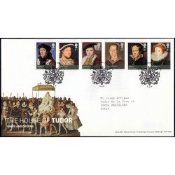 Gran Bretaña 3138/43 2009 SPD FDC Los Reyes Británicos Dinastía Tudor Sobre primer día Gran Bretaña 3138/43 2009 SPD FDC Los Reyes Británicos Dinastía Tudor Sobre primer día