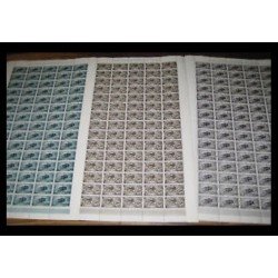 Rio Muni 63/65 1965 En hojas completas de 75 sellos MNH Rio Muni 63/65 1965 En hojas completas de 75 sellos MNH