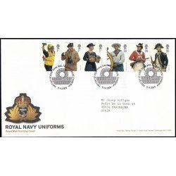 Gran Bretaña 3183/88 2009 SPD FDC Uniformes Armada Británica Royal Navy Sobre primer día Gran Bretaña 3183/88 2009 SPD FDC Uniformes Armada Británica Royal Navy Sobre primer día