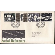 Gran Bretaña 790/93 1976 SPD FDC Pioneros Británicos Reformadores Sociales Sobre primer día