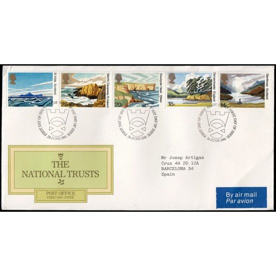 Gran Bretaña 996/00 1981 SPD FDC Patrimonio Nacional Sobre primer día Gran Bretaña 996/00 1981 SPD FDC Patrimonio Nacional Sobre primer día