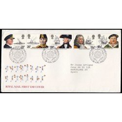 Gran Bretaña 1047/51 1982 SPD FDC Patrimonio Marítimo y Hombres y Barcos Célebre Gran Bretaña 1047/51 1982 SPD FDC Patrimonio Marítimo y Hombres y Barcos Célebre