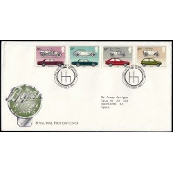 Gran Bretaña 1058/61 1982 SPD FDC Industria Británica del Automóvil Sobre primer día Gran Bretaña 1058/61 1982 SPD FDC Industria Británica del Automóvil Sobre primer día