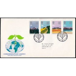 Gran Bretaña 1071/74 1983 SPD FDC Paisajes y Clima Países de la Commonwealth Sobre primer día