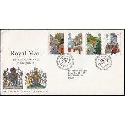 Gran Bretaña 1186/89 1985 SPD FDC 350 Años Servicios Postales Británicos Sobre primer día Gran Bretaña 1186/89 1985 SPD FDC 350 Años Servicios Postales Británicos Sobre primer día