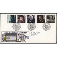 Gran Bretaña 1195/99 1985 SPD FDC Cine Británico Actores y Directores Sobre primer día