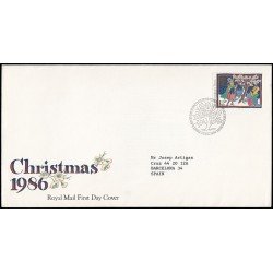 Gran Bretaña 1247 1986 SPD FDC Costumbres y Leyendas de Navidad Sobre primer día Gran Bretaña 1247 1986 SPD FDC Costumbres y Leyendas de Navidad Sobre primer día