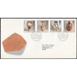 Gran Bretaña 1284/87 1987 SPD FDC Cerámica Artística Británica Sobre primer día