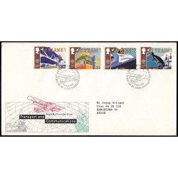 Gran Bretaña 1311/14 1988 SPD FDC Transporte y Comunicaciones Sobre primer día