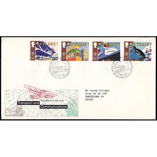 Gran Bretaña 1311/14 1988 SPD FDC Transporte y Comunicaciones Sobre primer día Gran Bretaña 1311/14 1988 SPD FDC Transporte y Comunicaciones Sobre primer día