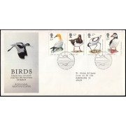 Gran Bretaña 1363/66 1989 SPD FDC Centenario Real Sociedad de Protección de Pájaros Sobre primer día