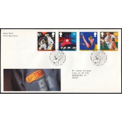Gran Bretaña 1547/50 1991 SPD FDC Deportes Copa Mundial de Rugby Sobre primer día Gran Bretaña 1547/50 1991 SPD FDC Deportes Copa Mundial de Rugby Sobre primer día