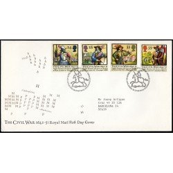 Gran Bretaña 1624/27 1992 SPD FDC Primera Batalla Guerra Civil Sobre primer día Gran Bretaña 1624/27 1992 SPD FDC Primera Batalla Guerra Civil Sobre primer día