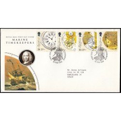 Gran Bretaña 1660/63 1993 SPD FDC 300 Años del Nacimiento de John Harrison Relojero Sobre primer día Gran Bretaña 1660/63 1993 SPD FDC 300 Años del Nacimiento de John Harrison Relojero Sobre primer día