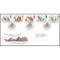 Gran Bretaña 1704/08 1993 SPD FDC Navidad Canción de Navidad Charles Dickens Sobre primer día Gran Bretaña 1704/08 1993 SPD FDC Navidad Canción de Navidad Charles Dickens Sobre primer día
