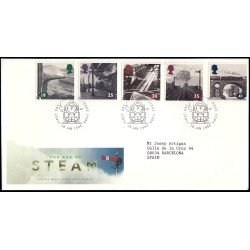 Gran Bretaña 1733/37 1994 SPD FDC La Época del Vapor Midland Railway Sobre primer día Gran Bretaña 1733/37 1994 SPD FDC La Época del Vapor Midland Railway Sobre primer día