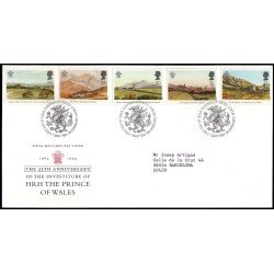 Gran Bretaña 1748/52 1994 SPD FDC 25 Años Investidura S.A.R. Príncipe de Gales Sobre primer día Gran Bretaña 1748/52 1994 SPD FDC 25 Años Investidura S.A.R. Príncipe de Gales Sobre primer día