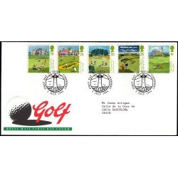 Gran Bretaña 1767/71 1994 SPD FDC Golf Campos Famosos de Escocia Sobre primer día Gran Bretaña 1767/71 1994 SPD FDC Golf Campos Famosos de Escocia Sobre primer día
