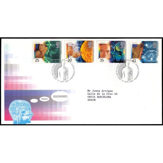 Gran Bretaña 1780/83 1994 SPD FDC Europa y los Descubrimientos Sobre primer día Gran Bretaña 1780/83 1994 SPD FDC Europa y los Descubrimientos Sobre primer día