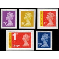 Gran Bretaña 3829/33 2013 Serie Reina Isabel II Autoadhesivos MNH Gran Bretaña 3829/33 2013 Serie Reina Isabel II Autoadhesivos MNH