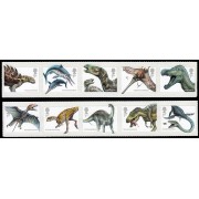 Gran Bretaña 3928/37 2013 Fauna prehistórica Dinosaurios Autoadhesivos MNH