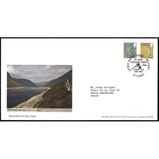 Gran Bretaña 4426/33 (de la serie) 2017 SPD FDC Serie Regional Irlanda del Norte Sobre primer día Belfast Gran Bretaña 4426/33 (de la serie) 2017 SPD FDC Serie Regional Irlanda del Norte Sobre primer día Belfast