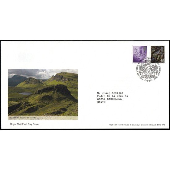 Gran Bretaña 4426/33 (de la serie) 2017 SPD FDC Serie Regional Escocia Sobre primer día Tallents House Gran Bretaña 4426/33 (de la serie) 2017 SPD FDC Serie Regional Escocia Sobre primer día Tallents House