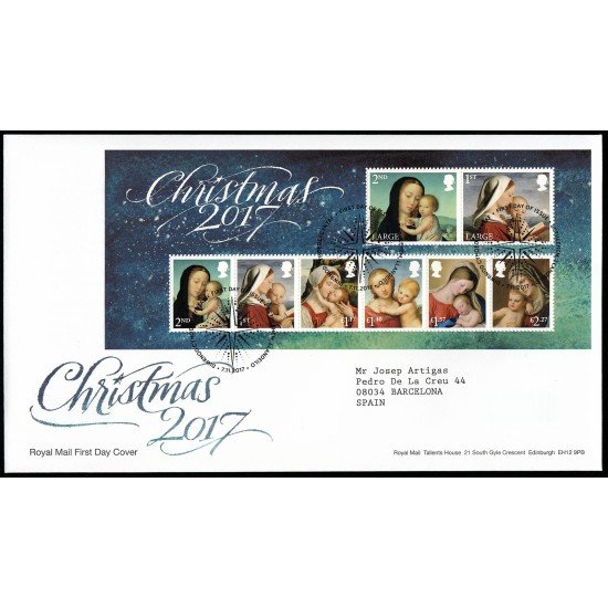 Gran Bretaña 4517/24 F4517 2017 SPD FDC Navidad Sobre primer día Bethlehem Gran Bretaña 4517/24 F4517 2017 SPD FDC Navidad Sobre primer día Bethlehem