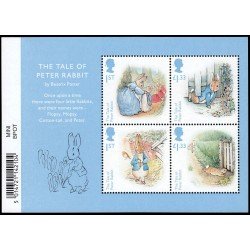 Gran Bretaña 4332/35 F4332 2016 150 Aniv. nacimiento de Beatrix Potter Hoja MNH Gran Bretaña 4332/35 F4332 2016 150 Aniv. nacimiento de Beatrix Potter Hoja MNH