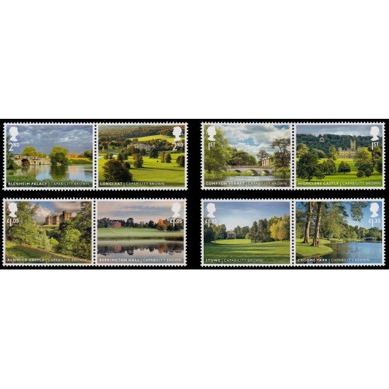 Gran Bretaña 4339/46 2016 Tricentenario del nacimiento de Capability Brown Paisajista MNH Gran Bretaña 4339/46 2016 Tricentenario del nacimiento de Capability Brown Paisajista MNH