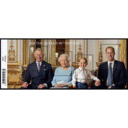 Gran Bretaña 4291/94 F4291 2016 90 Aniv. S.M. la Reina Isabel II Hoja MNH Gran Bretaña 4291/94 F4291 2016 90 Aniv. S.M. la Reina Isabel II Hoja MNH