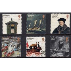 Gran Bretaña 4257/62 2016 500 Aniv. del Royal Mail MNH Gran Bretaña 4257/62 2016 500 Aniv. del Royal Mail MNH