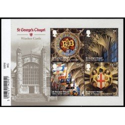 Gran Bretaña 4404/07 F4404A 2017 Patrimonio Castillo de Windsor Capilla St Georges Hoja MNH Gran Bretaña 4404/07 F4404A 2017 Patrimonio Castillo de Windsor Capilla St Georges Hoja MNH