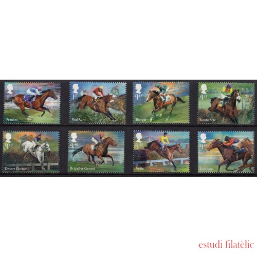 Gran Bretaña 4434/41 2017 Carreras Hípicas legendarias MNH