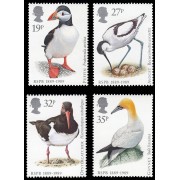 Gran Bretaña 1363/66 1989 100 Aniv. de la Real Sociedad de Protección de Pájaros MNH