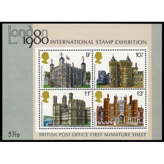 Gran Bretaña HB 1 1978 Londres 1980 Expo. Filatélica inter. Palacios y castillos históricos MNH Gran Bretaña HB 1 1978 Londres 1980 Expo. Filatélica inter. Palacios y castillos históricos MNH