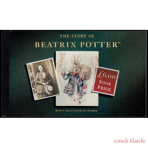 Gran Bretaña 1655 C1655 1993 Historia de Beatrix Potter Carné Prestigio MNH