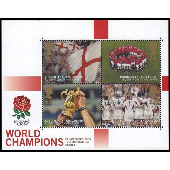 Gran Bretaña HB 22 2003 Copa del mundo de rugby MNH Gran Bretaña HB 22 2003 Copa del mundo de rugby MNH