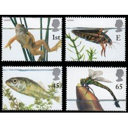 Gran Bretaña 2262/65 2001 Europa Fauna de estanques MNH Gran Bretaña 2262/65 2001 Europa Fauna de estanques MNH