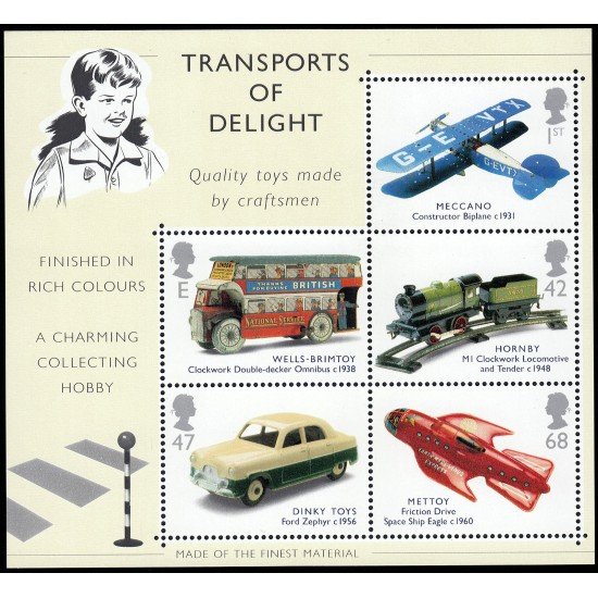 Gran Bretaña HB 21 2003 Juguetes antiguos Transporte Modelismo MNH Gran Bretaña HB 21 2003 Juguetes antiguos Transporte Modelismo MNH