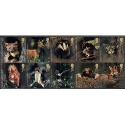 Gran Bretaña 2578/87 2004 Animales del Bosque MNH Gran Bretaña 2578/87 2004 Animales del Bosque MNH