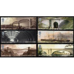 Gran Bretaña 2731/36 2006 Personajes Isambard Kingdom Brunel MNH Gran Bretaña 2731/36 2006 Personajes Isambard Kingdom Brunel MNH